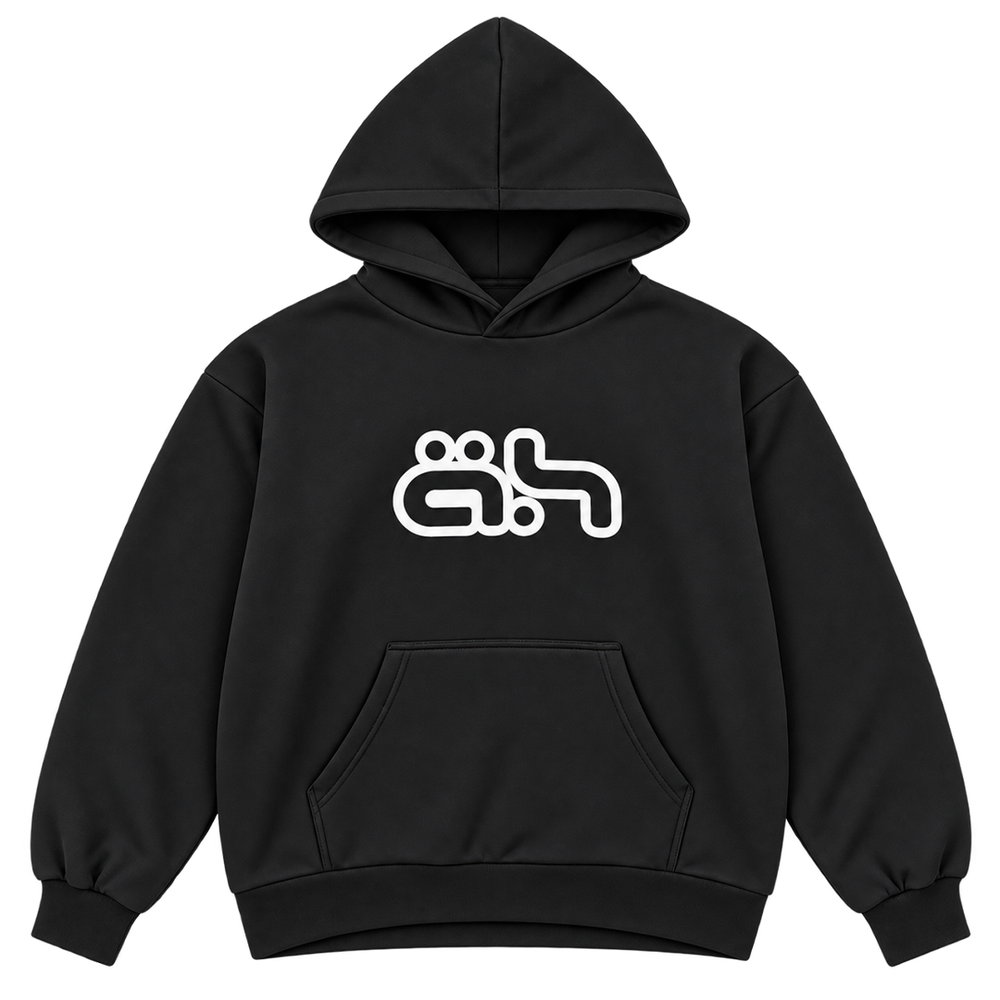 "AH" LOGO  HOODIE [BLACK]