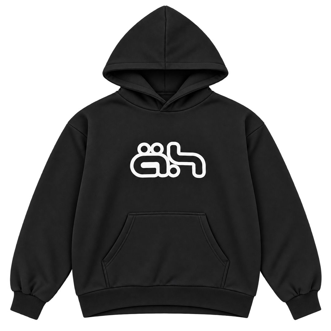"AH" LOGO  HOODIE [BLACK]